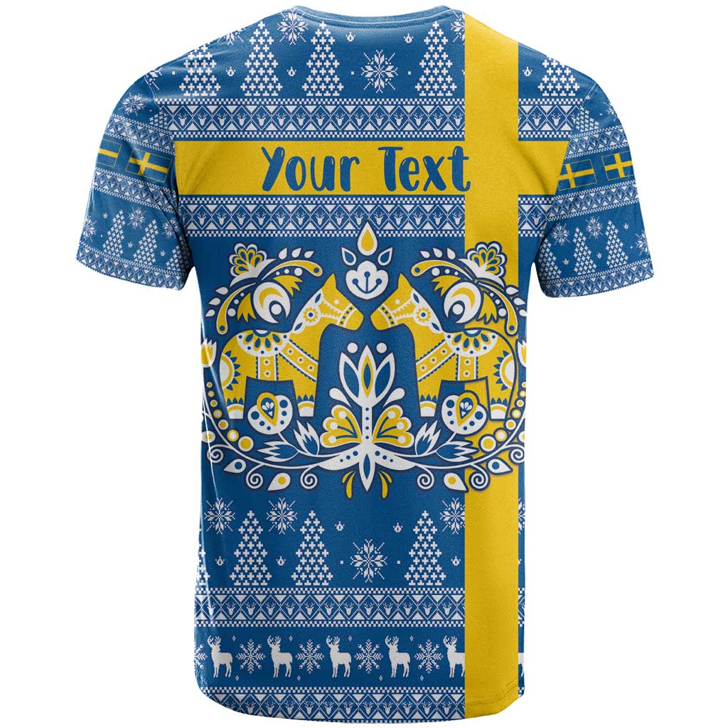 Sweden Christmas Personalized T Shirt Dala Horse God Jul - Wonder Print Shop