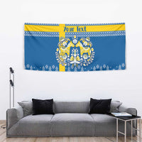 Sweden Christmas Personalized Tapestry Dala Horse God Jul - Wonder Print Shop