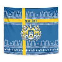 Sweden Christmas Personalized Tapestry Dala Horse God Jul - Wonder Print Shop