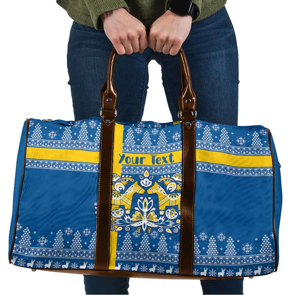Sweden Christmas Personalized Travel Bag Dala Horse God Jul - Wonder Print Shop