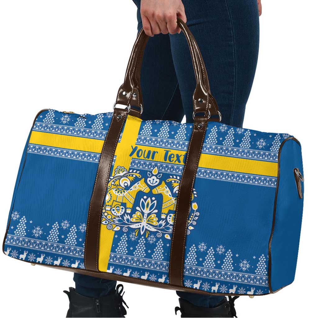 Sweden Christmas Personalized Travel Bag Dala Horse God Jul - Wonder Print Shop