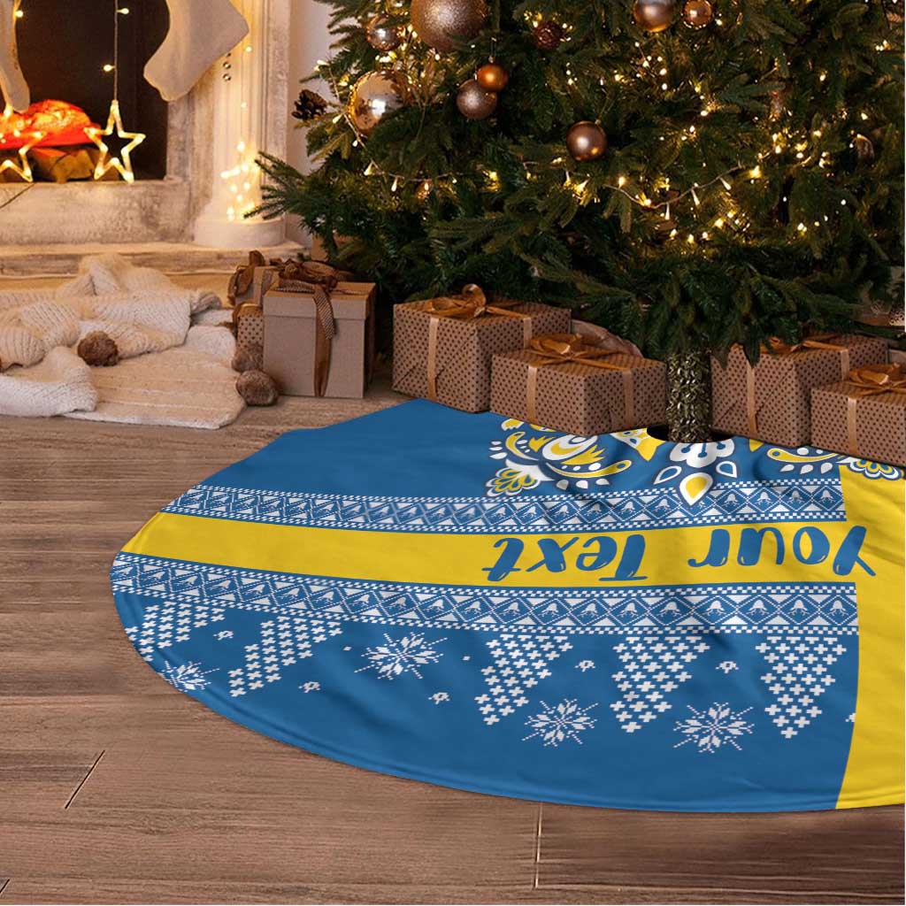 Sweden Christmas Personalized Tree Skirt Dala Horse God Jul - Wonder Print Shop