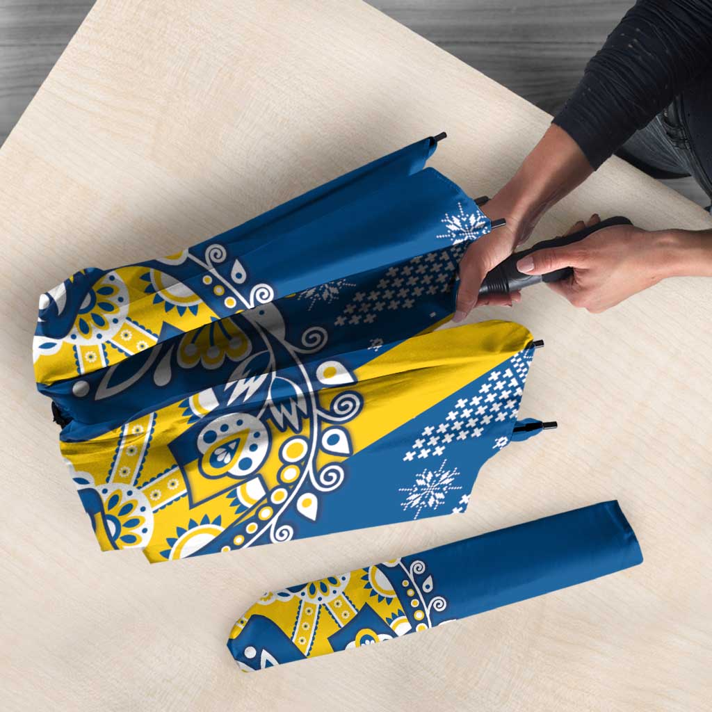 Sweden Christmas Personalized Umbrella Dala Horse God Jul - Wonder Print Shop