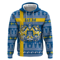 Sweden Christmas Personalized Zip Hoodie Dala Horse God Jul - Wonder Print Shop