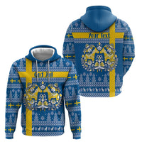 Sweden Christmas Personalized Zip Hoodie Dala Horse God Jul - Wonder Print Shop