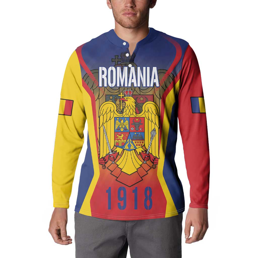 Personalized Romania Unification Day Button Sweatshirt Ziua Marii Uniri Since 1918 Dynamic Style - Wonder Print Shop
