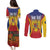 Personalized Romania Unification Day Couples Matching Puletasi and Long Sleeve Button Shirt Ziua Marii Uniri Since 1918 Dynamic Style - Wonder Print Shop