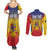 Personalized Romania Unification Day Couples Matching Summer Maxi Dress and Long Sleeve Button Shirt Ziua Marii Uniri Since 1918 Dynamic Style - Wonder Print Shop