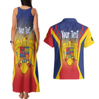 Personalized Romania Unification Day Couples Matching Tank Maxi Dress and Hawaiian Shirt Ziua Marii Uniri Since 1918 Dynamic Style - Wonder Print Shop