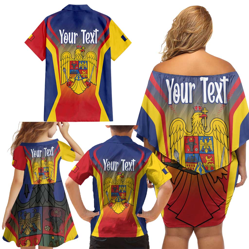 Personalized Romania Unification Day Family Matching Off Shoulder Short Dress and Hawaiian Shirt Ziua Marii Uniri Since 1918 Dynamic Style - Wonder Print Shop