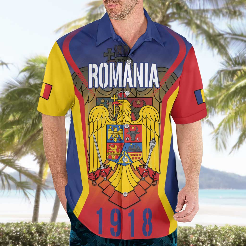 Personalized Romania Unification Day Hawaiian Shirt Ziua Marii Uniri Since 1918 Dynamic Style - Wonder Print Shop