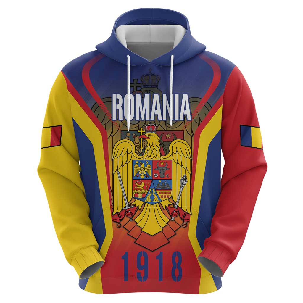 Personalized Romania Unification Day Hoodie Ziua Marii Uniri Since 1918 Dynamic Style - Wonder Print Shop