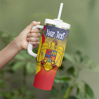 Personalized Romania Unification Day Tumbler With Handle Ziua Marii Uniri Since 1918 Dynamic Style - Wonder Print Shop