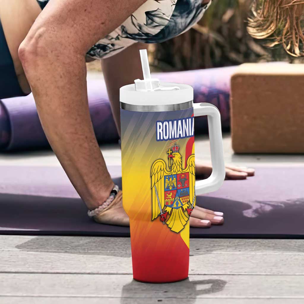 Personalized Romania Unification Day Tumbler With Handle Ziua Marii Uniri Since 1918 Dynamic Style - Wonder Print Shop