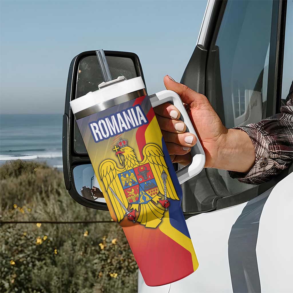 Personalized Romania Unification Day Tumbler With Handle Ziua Marii Uniri Since 1918 Dynamic Style - Wonder Print Shop