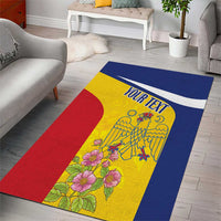 Personalized Romania Great White Pelican Area Rug With Rosa Canina - Wonder Print Shop