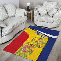 Personalized Romania Great White Pelican Area Rug With Rosa Canina - Wonder Print Shop