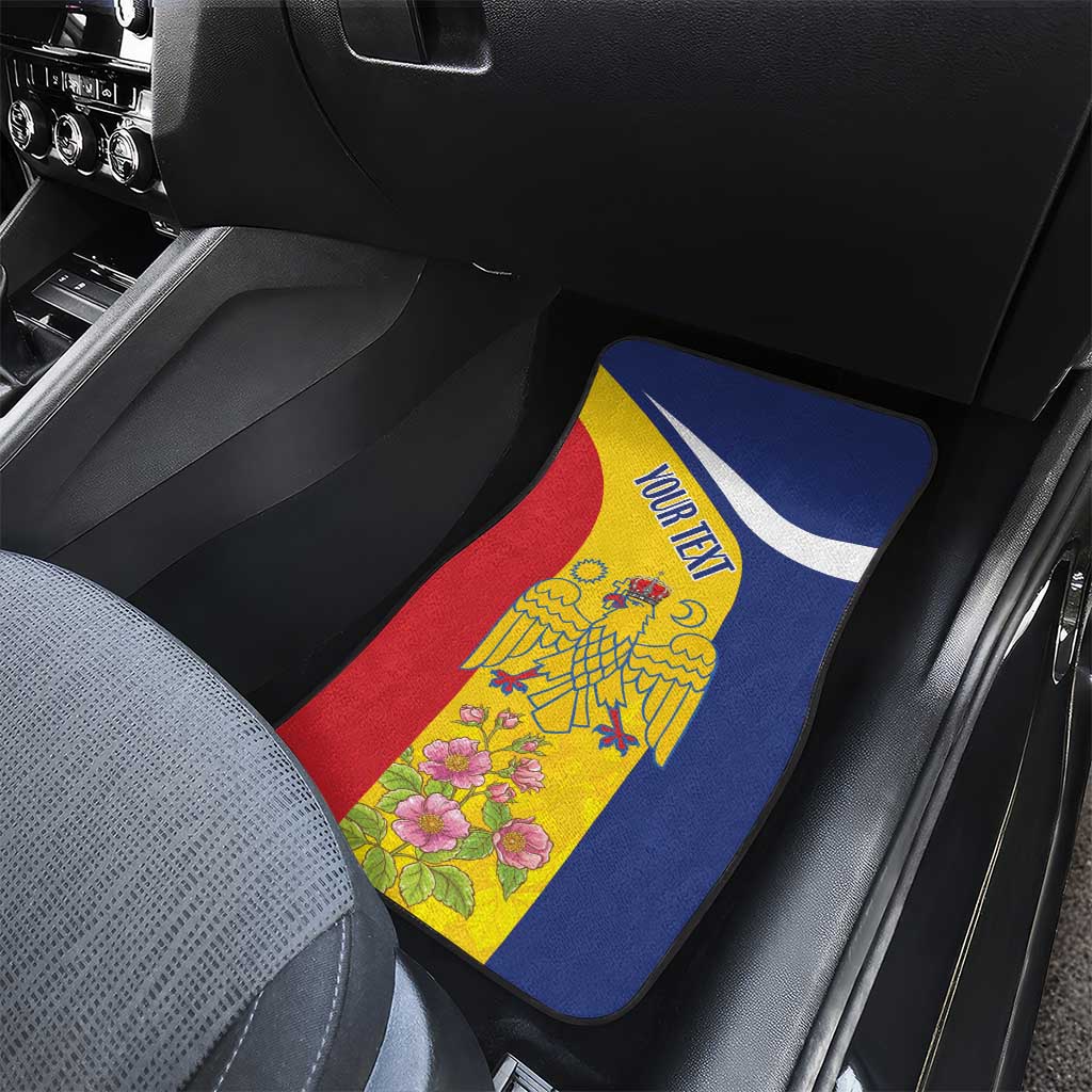 Personalized Romania Great White Pelican Car Mats With Rosa Canina - Wonder Print Shop