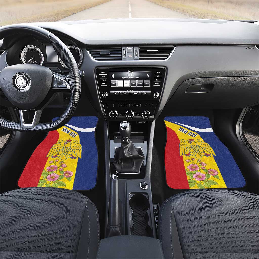 Personalized Romania Great White Pelican Car Mats With Rosa Canina - Wonder Print Shop