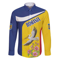 Personalized Romania Great White Pelican Family Matching Short Sleeve Bodycon Dress and Hawaiian Shirt With Rosa Canina - Wonder Print Shop