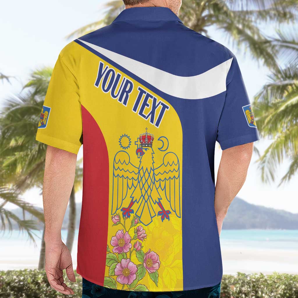 Personalized Romania Great White Pelican Hawaiian Shirt With Rosa Canina - Wonder Print Shop