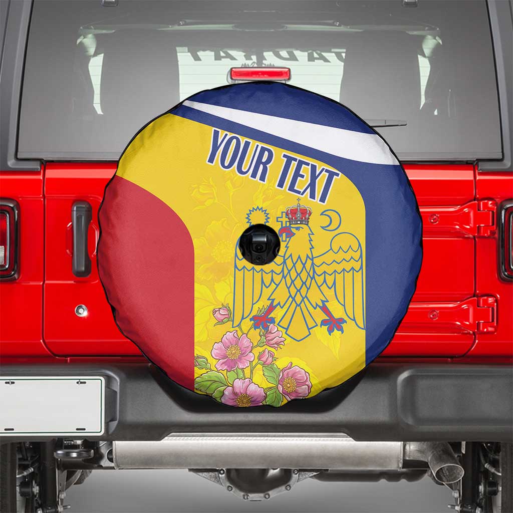 Personalized Romania Great White Pelican Spare Tire Cover With Rosa Canina - Wonder Print Shop