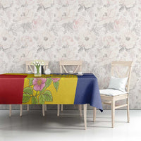 Personalized Romania Great White Pelican Tablecloth With Rosa Canina - Wonder Print Shop