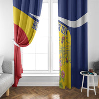 Personalized Romania Great White Pelican Window Curtain With Rosa Canina - Wonder Print Shop
