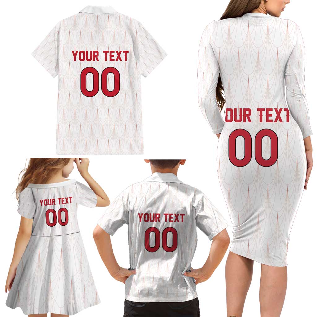 Custom Austria Football Family Matching Long Sleeve Bodycon Dress and Hawaiian Shirt Das Team Go Champions