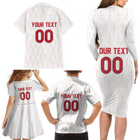 Custom Austria Football Family Matching Long Sleeve Bodycon Dress and Hawaiian Shirt Das Team Go Champions