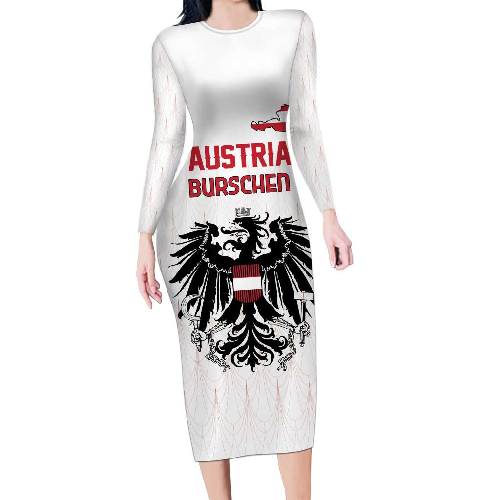 Custom Austria Football Family Matching Long Sleeve Bodycon Dress and Hawaiian Shirt Das Team Go Champions