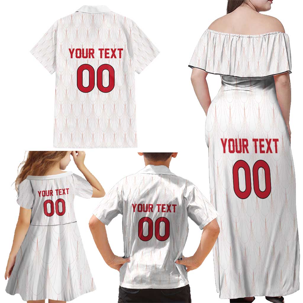 Custom Austria Football Family Matching Off Shoulder Maxi Dress and Hawaiian Shirt Das Team Go Champions