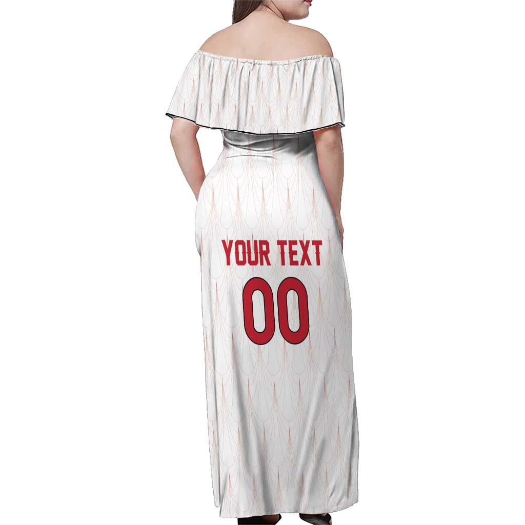 Custom Austria Football Family Matching Off Shoulder Maxi Dress and Hawaiian Shirt Das Team Go Champions