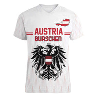 Custom Austria Football Women V-Neck T-Shirt Das Team Go Champions
