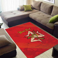 Personalized Bandiera della Sicilia Area Rug Sporty Style
