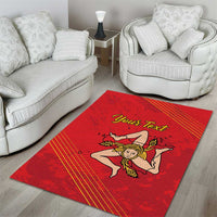 Personalized Bandiera della Sicilia Area Rug Sporty Style
