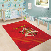 Personalized Bandiera della Sicilia Area Rug Sporty Style