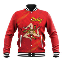 Personalized Bandiera della Sicilia Baseball Jacket Sporty Style