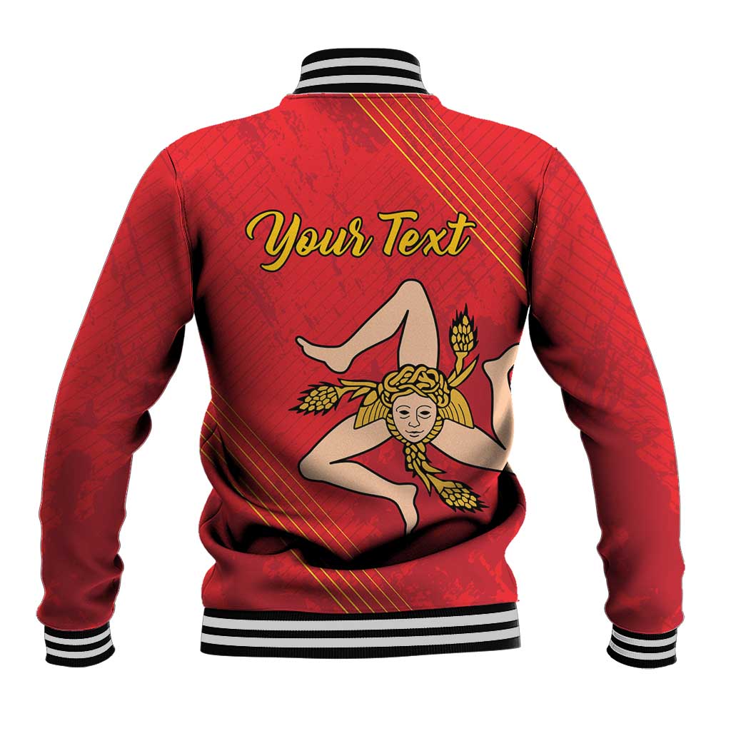 Personalized Bandiera della Sicilia Baseball Jacket Sporty Style