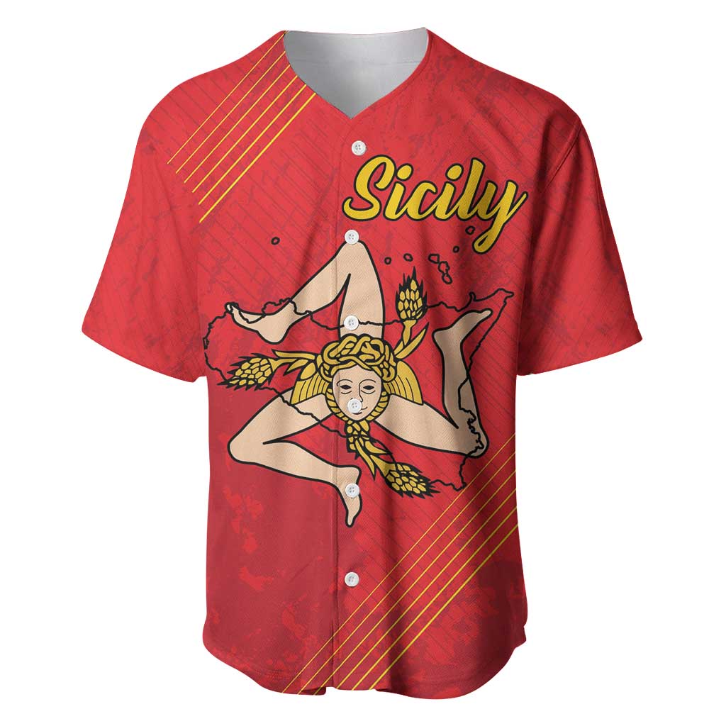 Personalized Bandiera della Sicilia Baseball Jersey Sporty Style