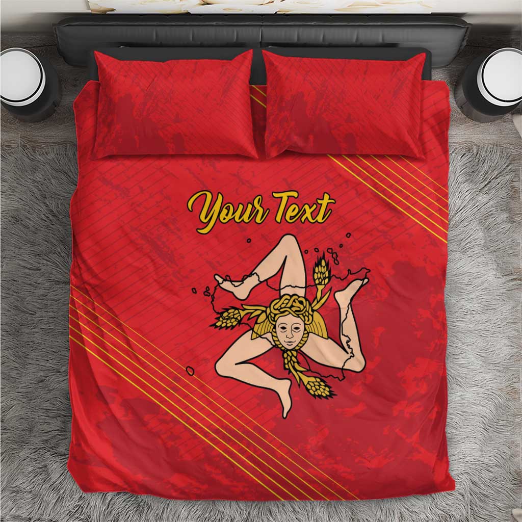 Personalized Bandiera della Sicilia Bedding Set Sporty Style
