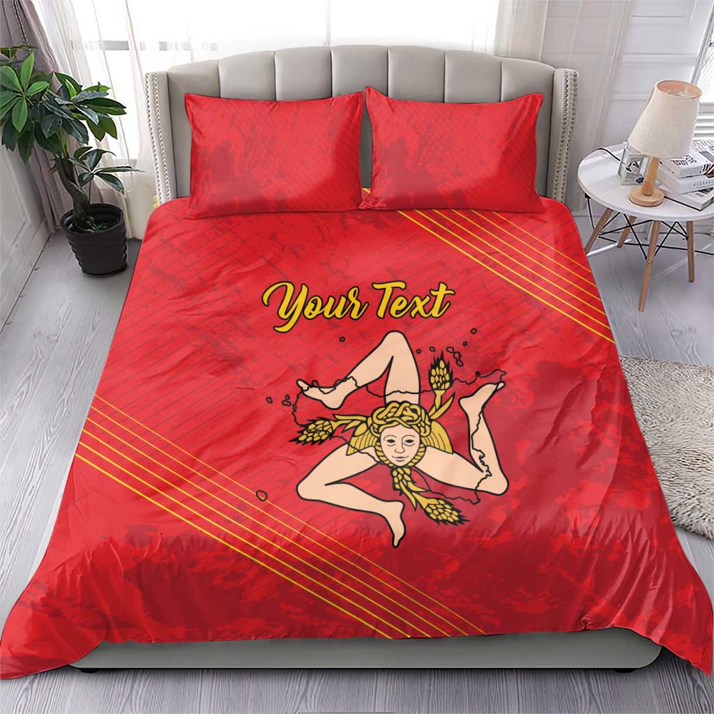 Personalized Bandiera della Sicilia Bedding Set Sporty Style