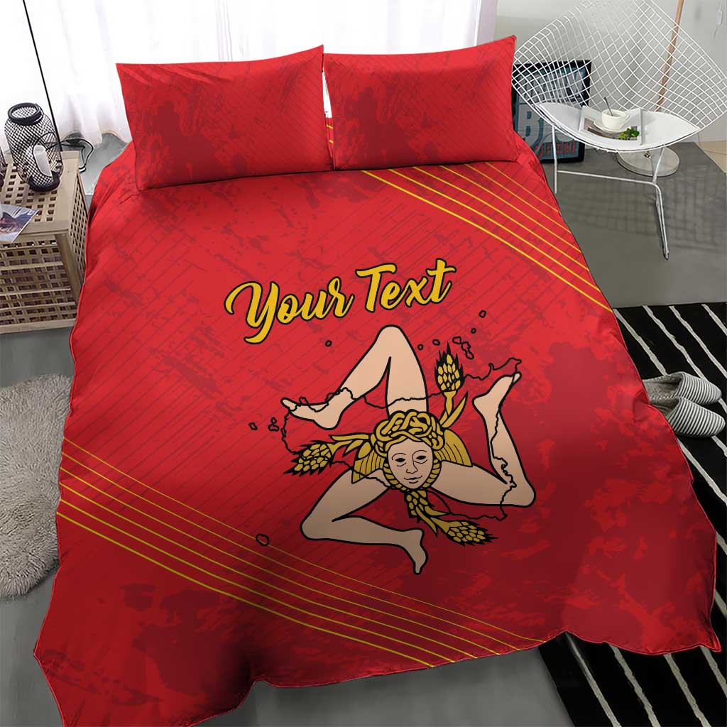 Personalized Bandiera della Sicilia Bedding Set Sporty Style