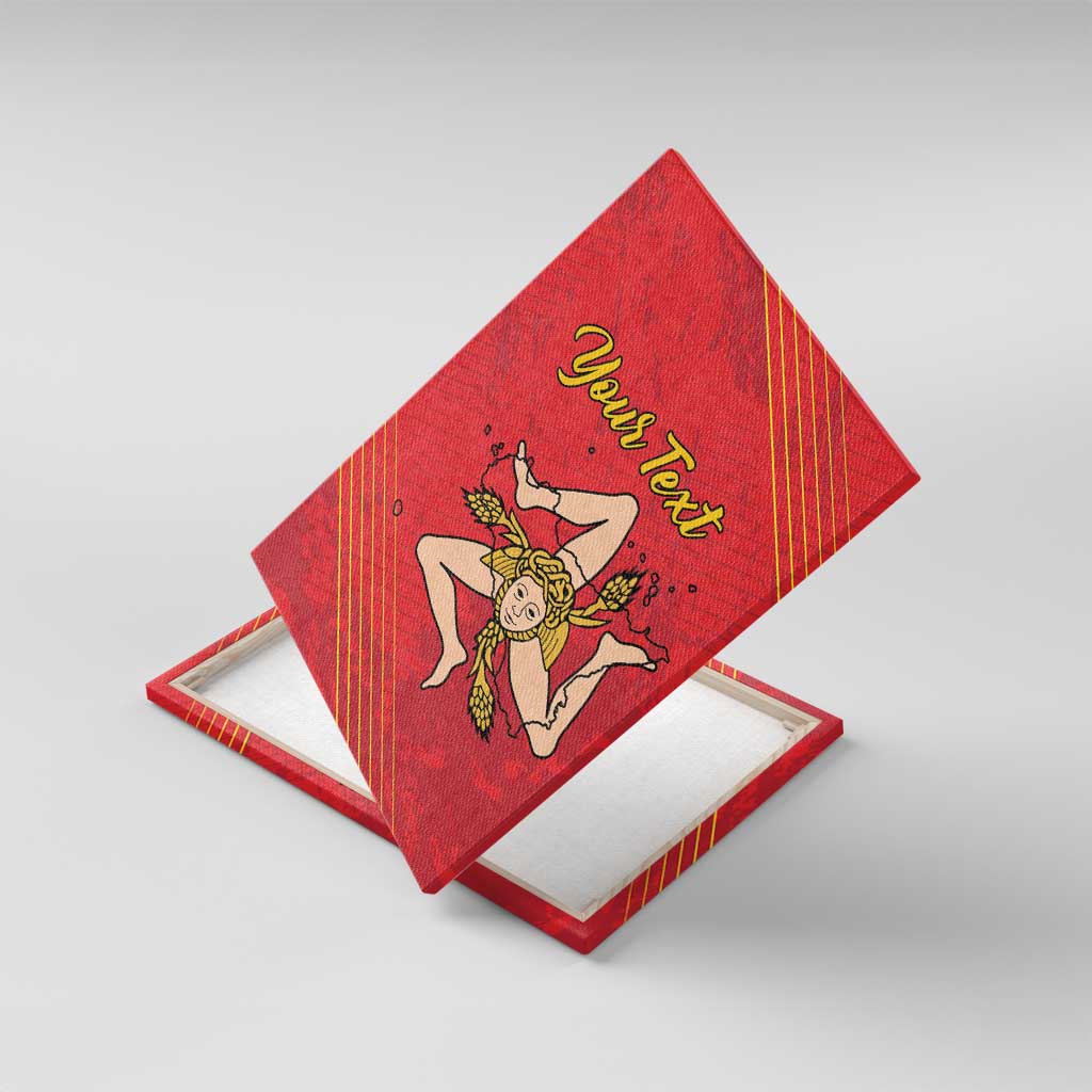 Personalized Bandiera della Sicilia Canvas Wall Art Sporty Style