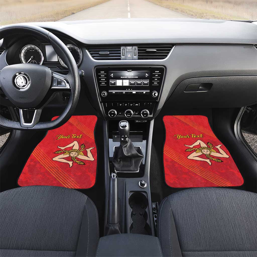 Personalized Bandiera della Sicilia Car Mats Sporty Style