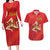 Personalized Bandiera della Sicilia Couples Matching Long Sleeve Bodycon Dress and Hawaiian Shirt Sporty Style