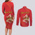 Personalized Bandiera della Sicilia Couples Matching Long Sleeve Bodycon Dress and Long Sleeve Button Shirt Sporty Style