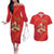 Personalized Bandiera della Sicilia Couples Matching Off The Shoulder Long Sleeve Dress and Hawaiian Shirt Sporty Style