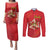 Personalized Bandiera della Sicilia Couples Matching Puletasi and Long Sleeve Button Shirt Sporty Style