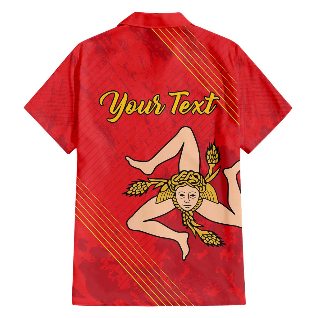 Personalized Bandiera della Sicilia Family Matching Long Sleeve Bodycon Dress and Hawaiian Shirt Sporty Style